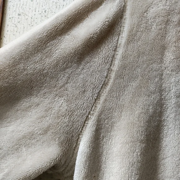 UGG Women’s Fleece Knit Robe Marlow Medium Belted Moonbeam Beige Kimono Plush - Picture 12 of 15